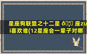 星座狗联盟之十二星 🦄 座zui
喜欢谁(12星座会一辈子对哪个 🐛 星座好)